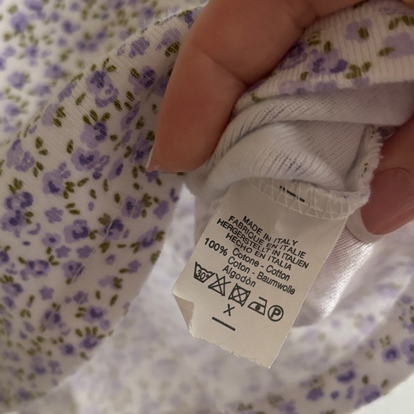 Brandy Melville White and Purple Floral Camisole - Picture 4 of 4